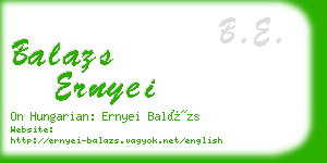balazs ernyei business card